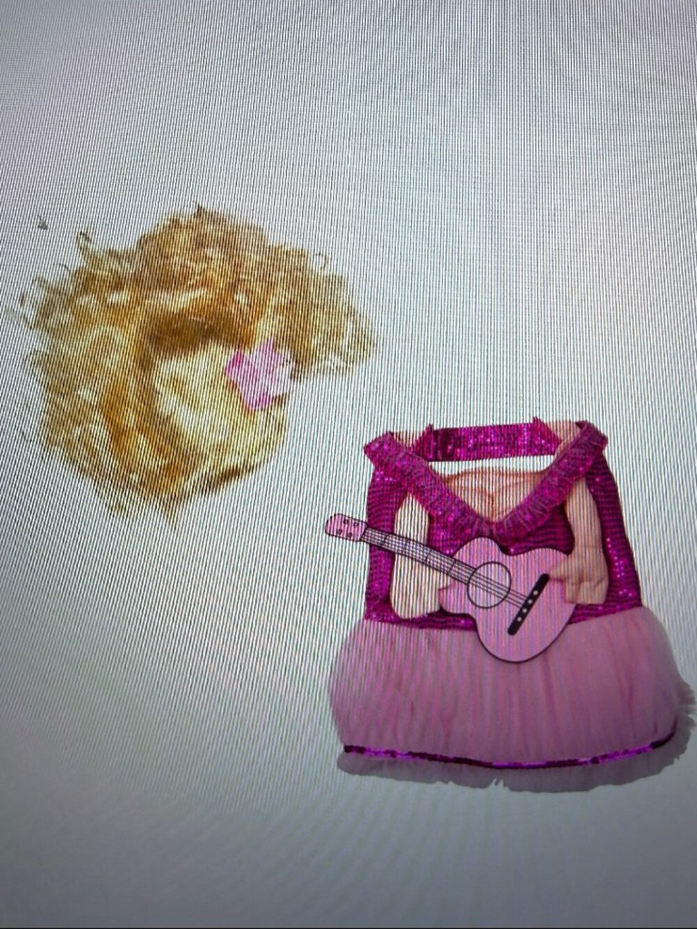 Doggy Parton, Dog Clothes , Country Sweetheart Pet Dress Costume Set, Pink, M/L